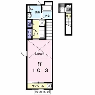 ガーデンヒルズ徳重【2階】の間取り