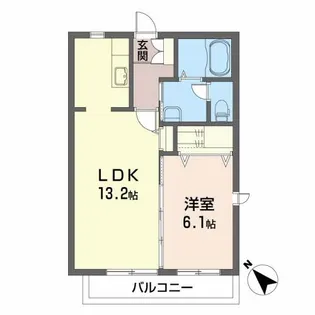 ルーエ富沢【2階】の間取り