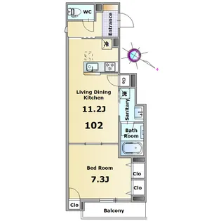 ロイヤルパレス黒砂台【1階】の間取り