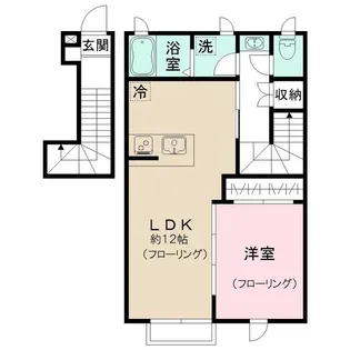 東京都新宿区上落合1【アパート】の間取り