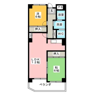 野並シャンテ【6階】の間取り