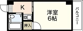 ハイパーク庚午【4階】の間取り