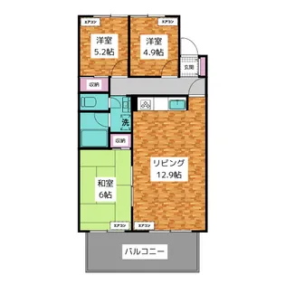 ロイヤルハイツ谷原【2階】の間取り