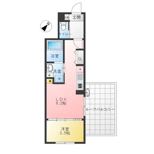 LUORE黒川EAST【5階】の間取り