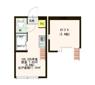 ハーモニーテラス高円寺南II【1階】の間取り