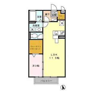 セジュール多摩境【2階】の間取り