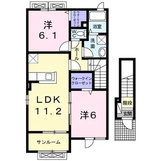 ベルフィオーレII【2階】の間取り