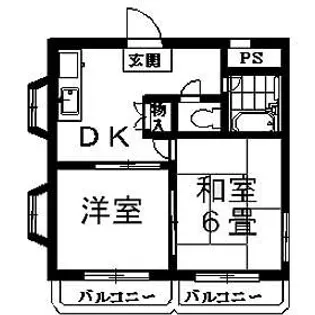 ジュネパレス平塚第03【3階】の間取り