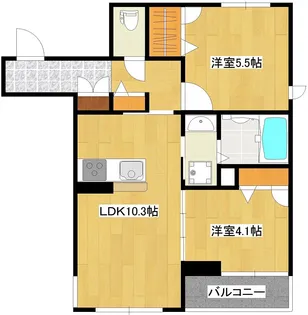 W・steal白萩【3階】の間取り