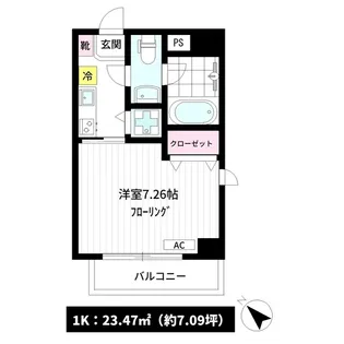 ウッディグレイス目黒洗足【5階】の間取り