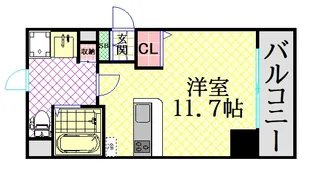 パウゼドーム前【6階】の間取り