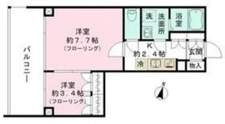 プリューム中野坂上【6階】の間取り