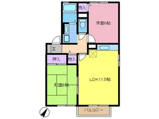 シェリンパーク壱番館【1階】の間取り