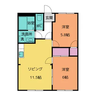 グランパスSHIROTA A棟【1階】の間取り