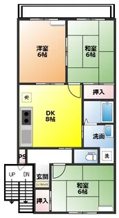 エコグリーンニュー大宮【2階】の間取り