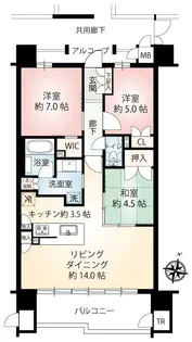 プレミスト広瀬町【4階】の間取り