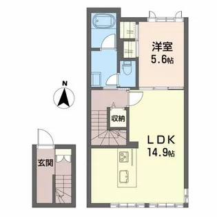 メゾン・ド・プルミエール【2階】の間取り