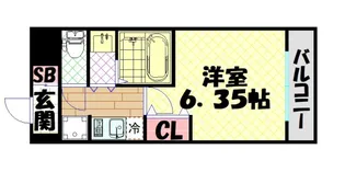 エステムコート難波サウスプレイスVIIIハイド【5階】の間取り