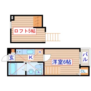 ミントグリーン【1階】の間取り