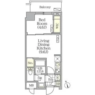 フロントプレイス飯田橋レジデンス【6階】の間取り