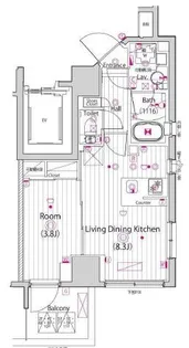 ガーラ・クレスタ横濱関内【9階】の間取り