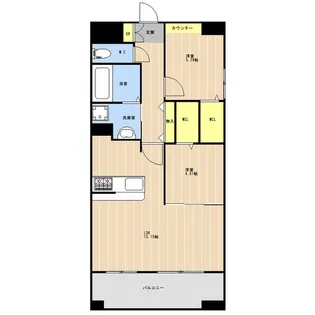 LIBTH上牟田WEST【4階】の間取り