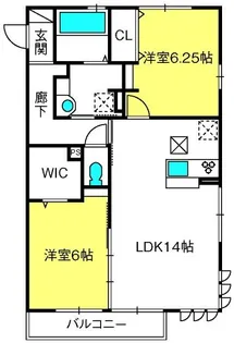 セピアコート A館【1階】の間取り