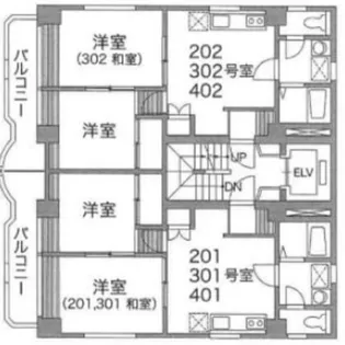ベルジュピノ【2階】の間取り