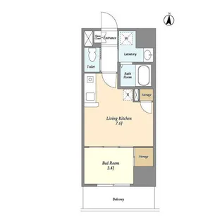 アクシーズタワー川口VIII【1階】の間取り