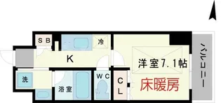 アーバネックス四ツ橋【11階】の間取り