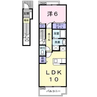 グリーンヒルズ B【2階】の間取り