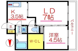 サンライズ南千住【2階】の間取り