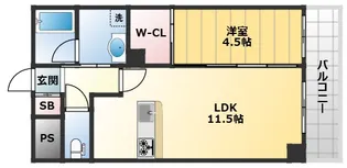 アイワステーションビルV号館【4階】の間取り