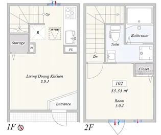 リベルテ白鷺【1階】の間取り