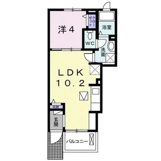 エール・ミー【1階】の間取り