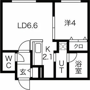 FIRST LEBEN月寒(ファーストレーベン)【2階】の間取り
