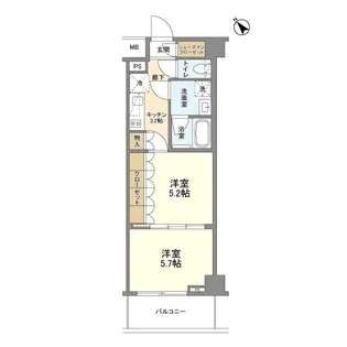 ニューミラ明大前【4階】の間取り