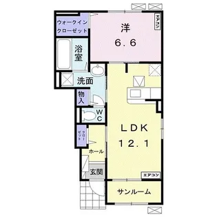 フローレス【1階】の間取り