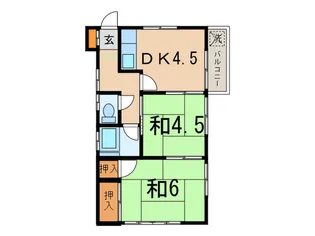 小川荘【2階】の間取り