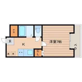 長町ヴィレッヂ【1階】の間取り