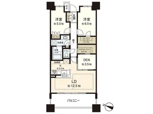 パークホームズ北仙台【6階】の間取り