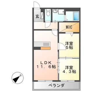 ARATA弐番館【2階】の間取り