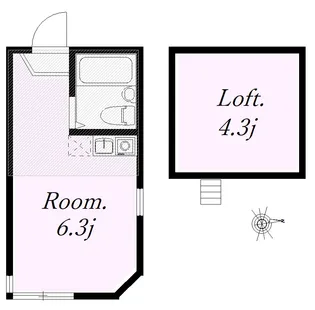ユナイト汐入アンドレス【2階】の間取り