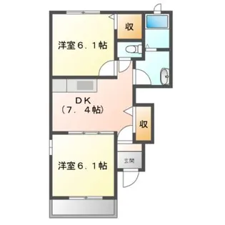 アサンテ サーナA.B棟【1階】の間取り