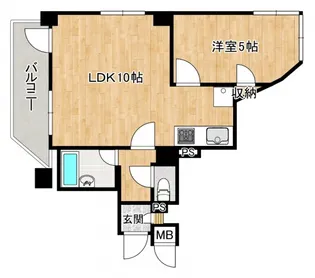 ホーユウコンフォルト長岡【5階】の間取り
