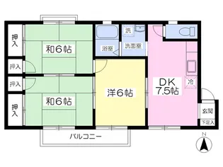 セジュール二軒橋【2階】の間取り