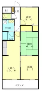 ウインズピア緑園【2階】の間取り