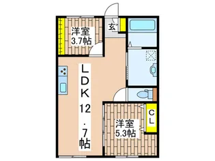 仮)サクラテラスB棟【2階】の間取り