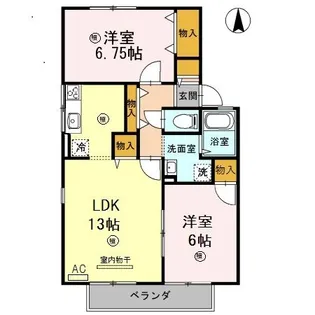 ハーベストウェル B棟【2階】の間取り