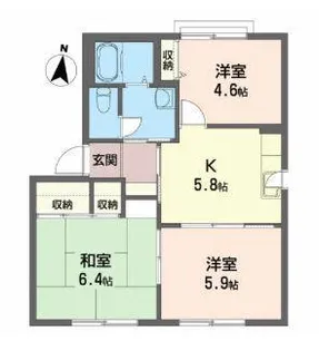 コンフォルタ藤沢町E【1階】の間取り